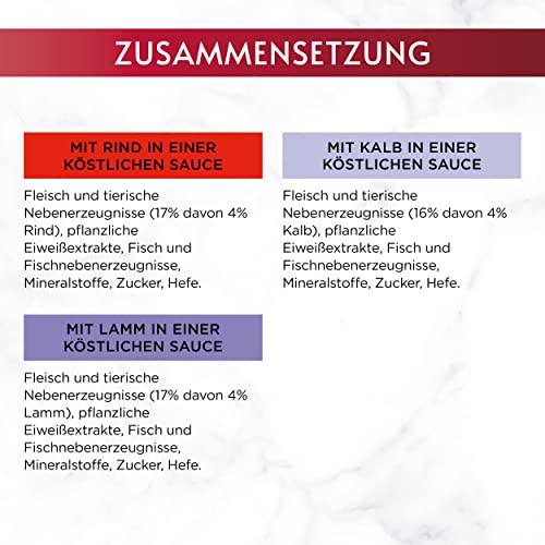 Gourmet Mon Petit Katzenfutter nass, Sorten-Mix, 8er Pack (8 x 6 Beutel à 50g)