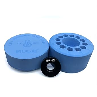 ULAB -1C-33.8F Cell Freezing Container for 2ml Cryogenic Vials, 12 Places, Cross-Linked Polyethylene Foam with a Solid State Core, UCP1003