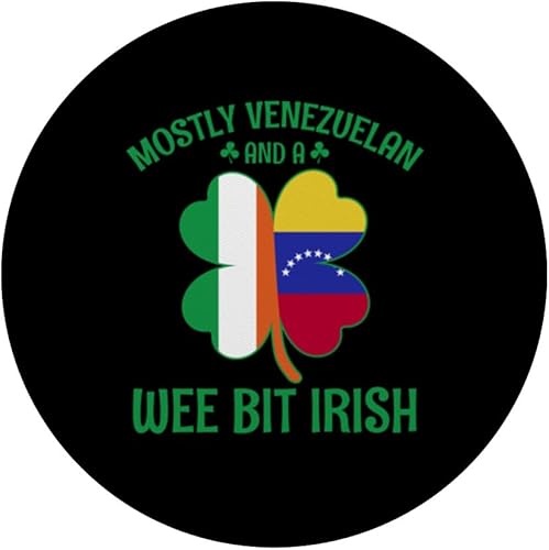 Miniatura 3 de Mostly Venezuelan Wee Bit Irish St Patricks Day Venezuela PopSockets Standard PopGrip