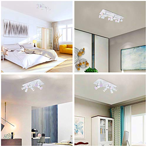 Faretto da soffitto a 6 luci, GU10, moderno