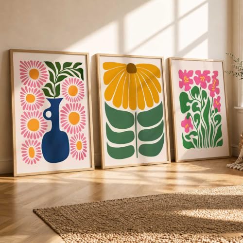 Image of kotart Timeless Boho Art Home Decoration Painting | Paintings With Frame For Living Room Bed Room Hotel Wall Decor Digital Reprint Set of 3