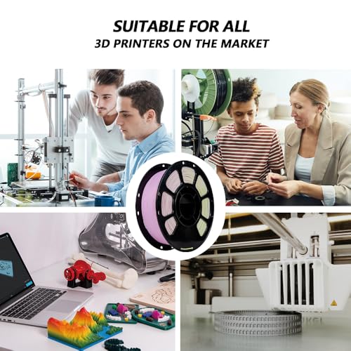 Image of iBOSS Matte PLA Plus 3D Printer Filament - Dual Color Green Purple Filament, Smooth Finish Color Change 3D Printing Filament 1.75mm, 1KG /2.2lb for Most FDM 3D Printers
