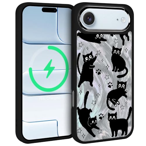 Coque iPhone 17 Air paillettes amoureuses des chats idée cadeau originale femmes