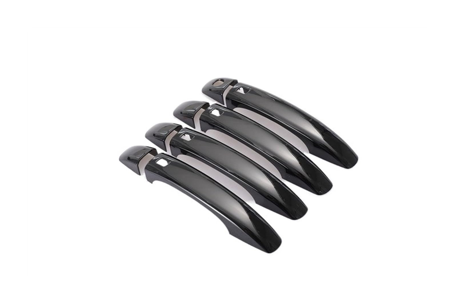 Drezzo Car Exterior Door Handle A4 B8 Q5 Q3 Glossy Black Chrome Car Door Handle Cover Trim Sticker(Handle 1)