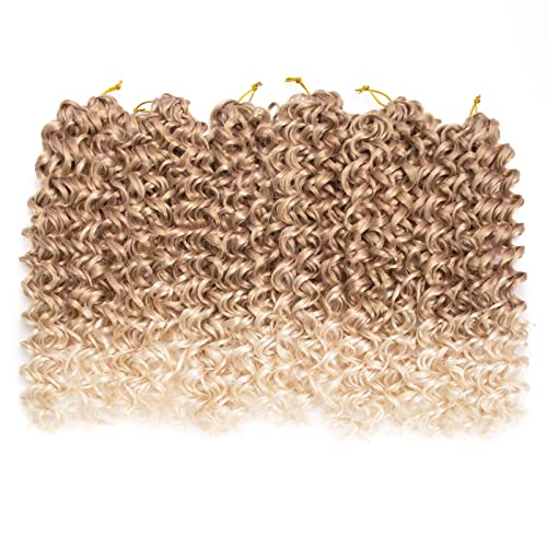 Gogo Curl Crochet Hair 18Inch Ombre Deep Wave Crochet Hair,Synthetic Deep Twist Crochet Braid Bohemian Crochet Braiding Hair Extensions (6Packs,27/613) #TOP1