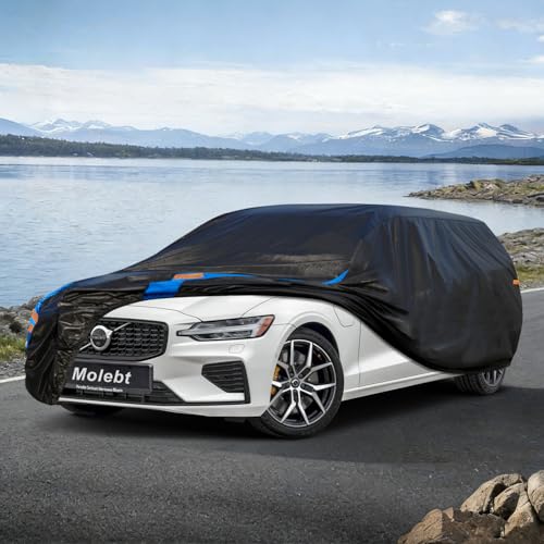 Image of Custom Fit Car Cover for Volvo V60 V60 Cross Country Hatchback, Upgraded Seamless Waterproof All Weather Outdoor Auto Cover, Scratch-Resistant UV /Snow /Rain Protection