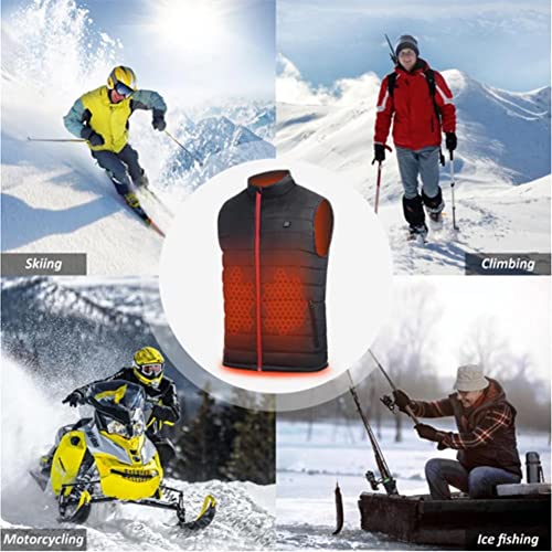 Chaleco calefactor USB unisex con temperatura ajustable para exteriores 6