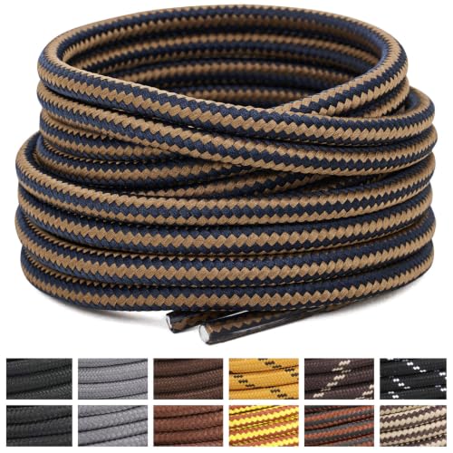 Image of Stepace 2 Pairs Round Heavy Duty Boot Laces for Hiking and Work Boots