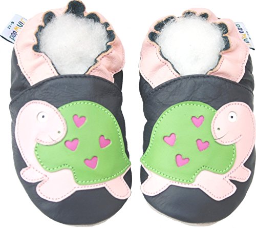 Leather Baby Soft Sole Shoes Boy Girl Infant Children Kid Toddler Crib First Walk Gift Turtle Navy (12-18month, Navy)