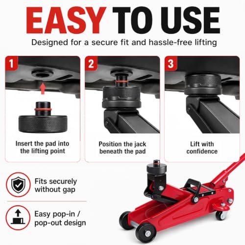 Image of Upgrade Lifting Jack Pads Compatible with Tesla Model 3 /Y /S /X (2013-2026) Highland Juniper, 4-Pack Sturdy Rubber Lift Pucks Premium Car Accessories with Storage Case, Battery & Chassis Protector-Black