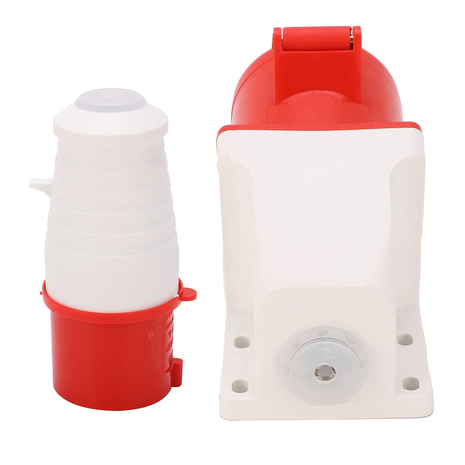 32A AC380V 415V 4 Pin 3 Phase Industrial Connector DustProof Waterproof Socket Set Surface Mounted Plug