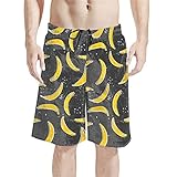 Howilath Badehose mit Kordelzug für Herren, Schwimmen, Surfen, Strand, Party, Freizeit, Netzfutter, Kaktus, Hibiskus, Banane, banane, S