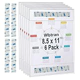 8.5 x 11 Acrylic Sign Holder, Clear Acrylic Sign Holder with 3M Tape, No Drilling Acrylic Wall Frame...