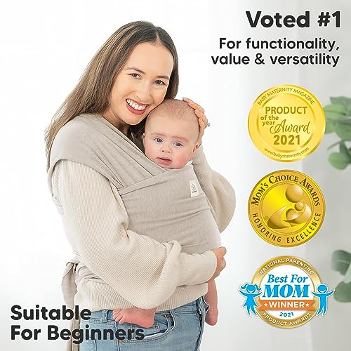 Variante de KeaBabies fular portabebe elástico todo en 1 Stone Gray