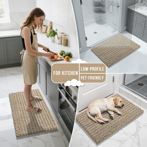 image for Yimobra Bathroom Rugs Non Slip Washable 24x17 Inch - Ultra Soft Absorb