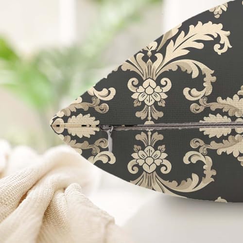 Housse Coussin Exterieur 40x40 Brun Foncé Imperméable Lot de 4 - 5