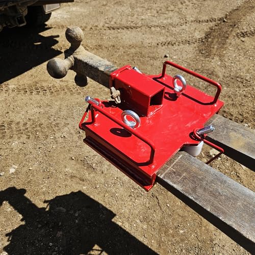 Image of YINTATECH Dual Forklift Trailer Hitch Attachment, 6500lbs Towing Capacity by 2 inch Receiver, Fits Forks Up to 5.5 inch Wide