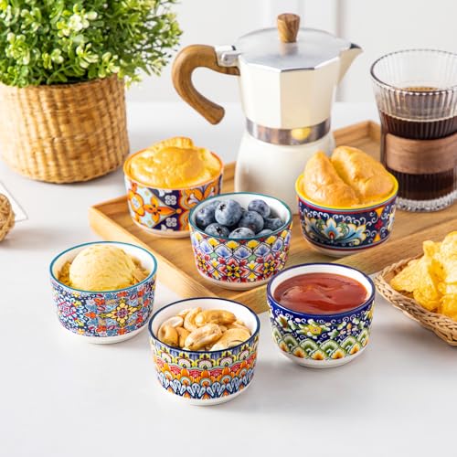 vancasso Creme Brulee Schälchen 120ml, SIMI Souffle Förmchen Backofenfest, Ofenfeste Förmchen 6er Set, Creme Brulee Schalen… – Ansicht 5