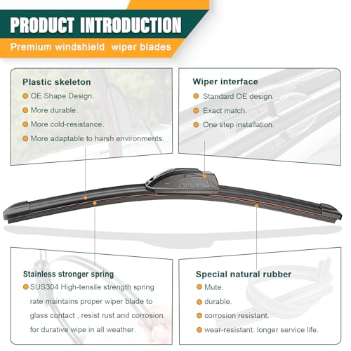 Image of Windshield Wiper Blades Replacement for Chevy Chevrolet Spark 2016-2021
