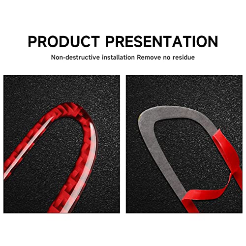 Image of Car Door Air AC Outlet Vent Decals for 2011-2023 Chrysler 300 / 300C / 300S / Limited /Touring /Base Accessories Carbon Fiber Interior Stickers