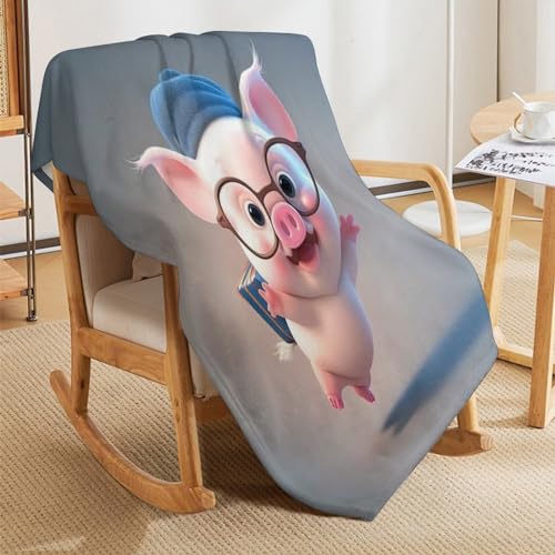 Couverture douillette cochon mignon cadeau idéal pour la famille