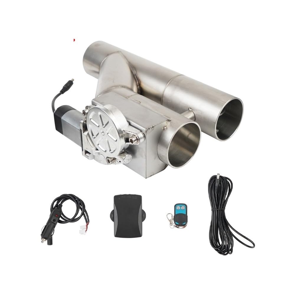 Motorrad Auspuff Schalldämpfer Universal 2,5'' 3" Doppelventil-Auslassventilsteuerung 2-in-1-Auslassventilsatz Motorrad-Auspuffrohr-Schalldämpfer