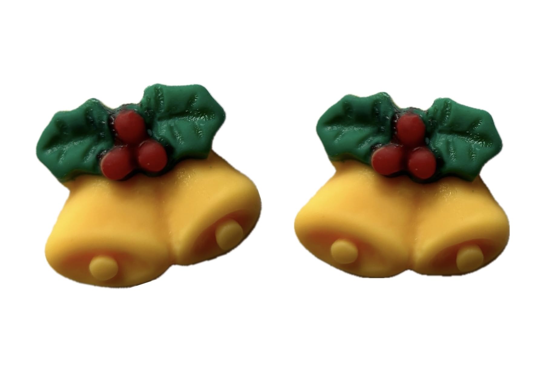 Hypoallergenic Christmas Bells Stud Earrings on Plastic Posts