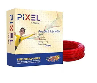 Pixel Cables 1.50 Sqmm Copper Hrfr Pvc Insulated Electric Cable (Red-90 Meter)