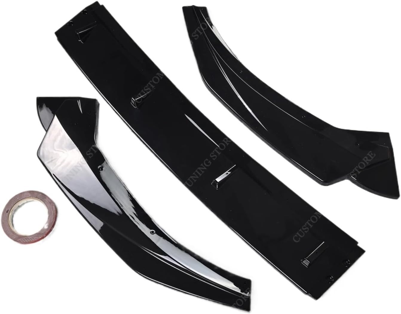 Gloss Black ABS Front Bumper Lip Spoiler Splitter Diffuser Retrofit Compatible with Seat Leon MK4 FR TSI TDI 2020-2025 Tuning