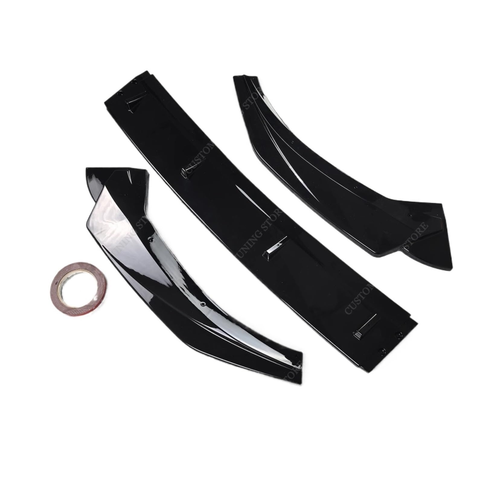 Gloss Black ABS Front Bumper Lip Spoiler Splitter Diffuser Retrofit Compatible with Seat Leon MK4 FR TSI TDI 2020-2025 Tuning