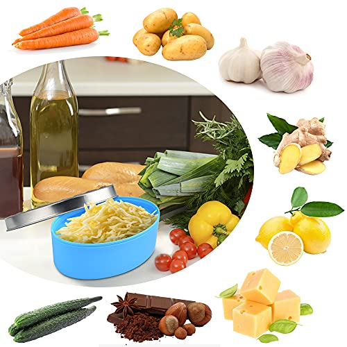 Cheese Grater Akamino Grater Lemon With Food Storage Container & Lid Grinder Grater For Kitchen - Perfect For Hard Parmesan，Ginger, Vegetables, Butter (Blue) #TOP4