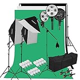iluminacion fotografia de estudio ✮【3x Soporte de Luz Portátil】: Piernas de 3 etapas sólidas, altura ajustable de 65 cm a 210 cm; 1/4 '' Tornillo compatible con la mayoría de equipos fotográficos