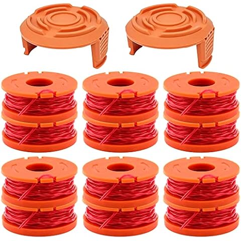 YHLFOOZ WA0010 Trimmer Spool 10ft 0.065 Inch Trimmer Line (12+2) for Worx Weed Eater/Trimmers Line Refills Cover