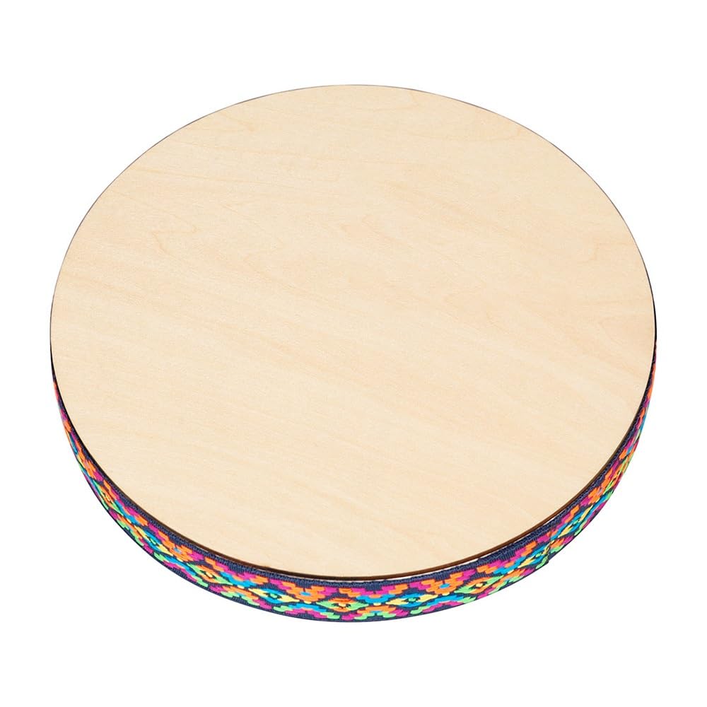 Tambour d'océan en bois, tambour de pluie de tambour de flux, for la guérison sonore de méditation de yoga(8 Inch)