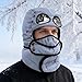 Winter Thermal Trapper Hat with Goggles, Beanie with Glasses Winter Cycling Windproof Ski Mask Cap, Fashion Warm Hat for Cycling Adjustable for Most (Gray)