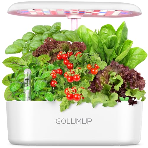 GOLUMUP Serra Idroponica 12 baccelli Smart Garden con Luce di Crescita a LED, Kit di Germinazione delle Piante con Timer Automatico, Sistema di Giardino Interno Intelligente, Regali di Giardinaggio