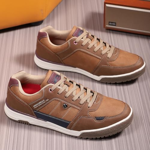Image of ARRIGO BELLO Mens Casual Shoes Fashion Sneakers Breathable Comfort Classic Lace-Up Low Top Walking Shoes