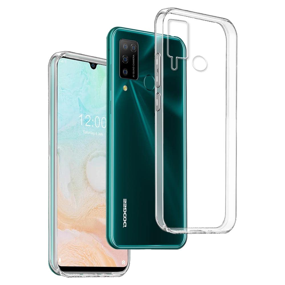 KJYF Custodia per Doogee N20 (6,3) Cover, Protezione Posteriore Morbido Silicone Nero Gel TPU Cover Slim Case per Doogee N20 - Nero