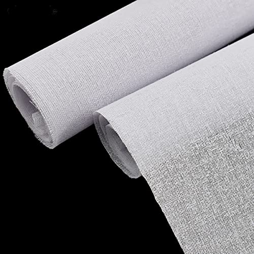 Homeemoh Iron On Fabric Fusible Interfacing For Sewing, 17.7" X 44" White Mesh Lining Fabric For Crafting, Quilting And Sewing(Thin 120) #TOP3