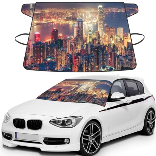 Housse de pare-brise de voiture imprimée Hong Kong bâche antigel hiver protection neige