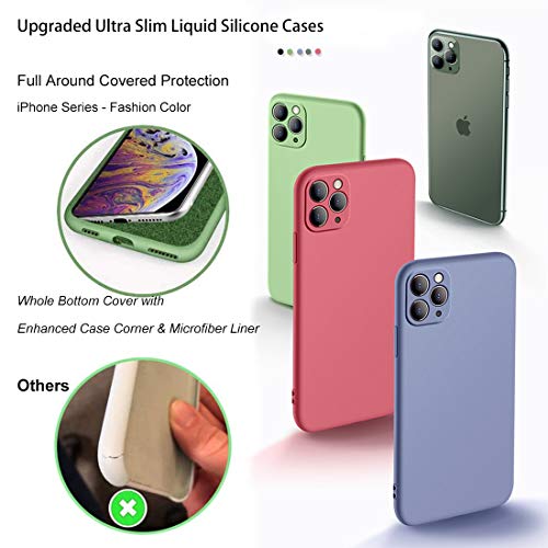 Coque silicone liquide iPhone 11 Pro Max antichoc avec doublure microfibre douce - 2