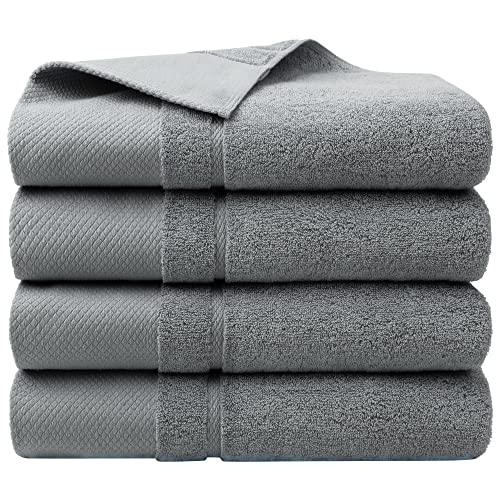 PiccoCasa Bath Towel Set 70 x 140 Cm, 100% Combed Cotton 600 GSM Bath Towels Extra Large and Soft