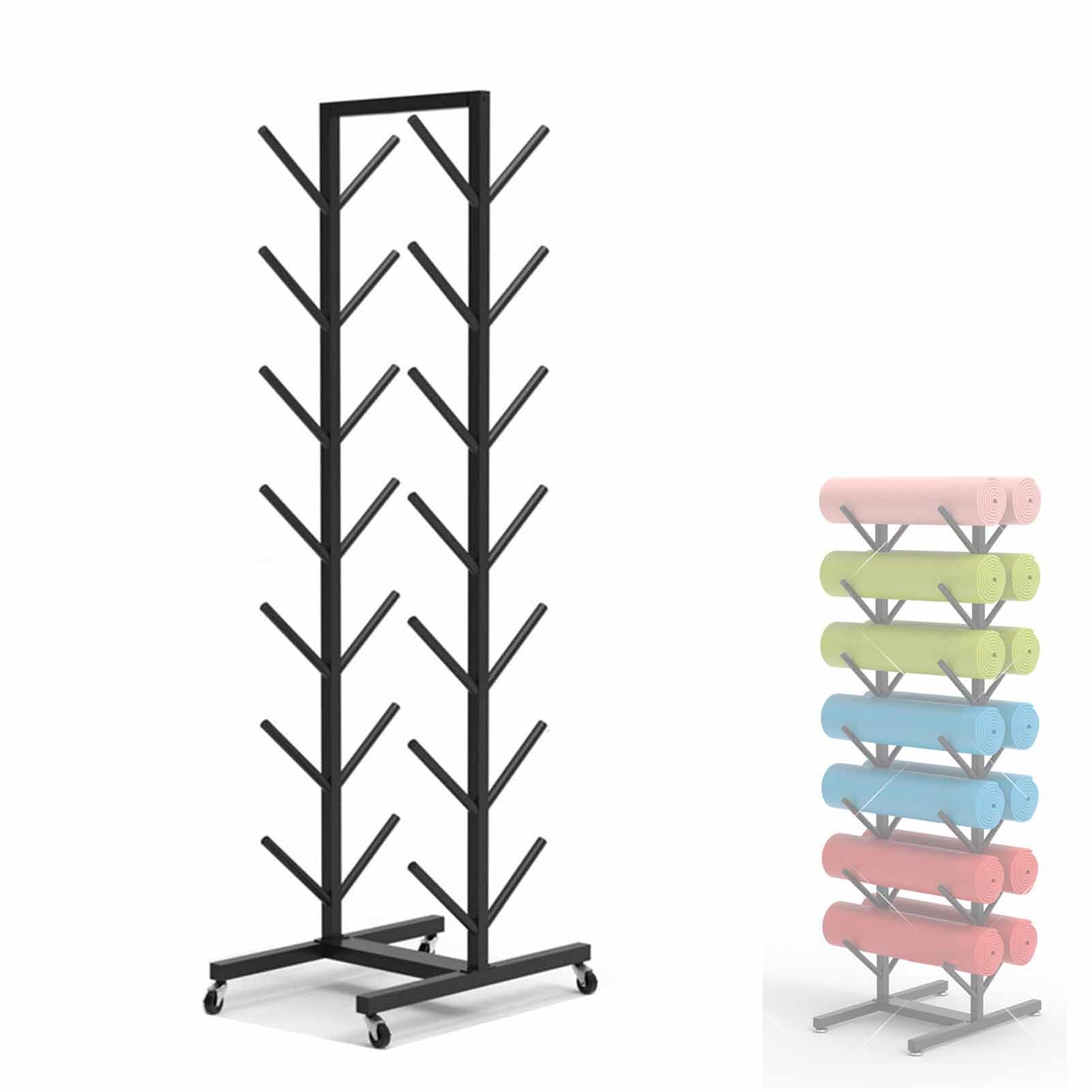Ahorra espacio con este estante para esterilla de yoga fácil de instalar en casa