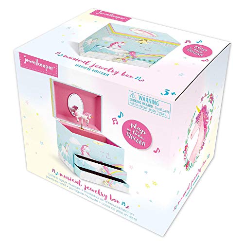 Jewelkeeper Unicorn And Rainbow Musical Jewelry Box With 2 Pullout Drawers, The Beautiful Dreamer Tune #TOP7