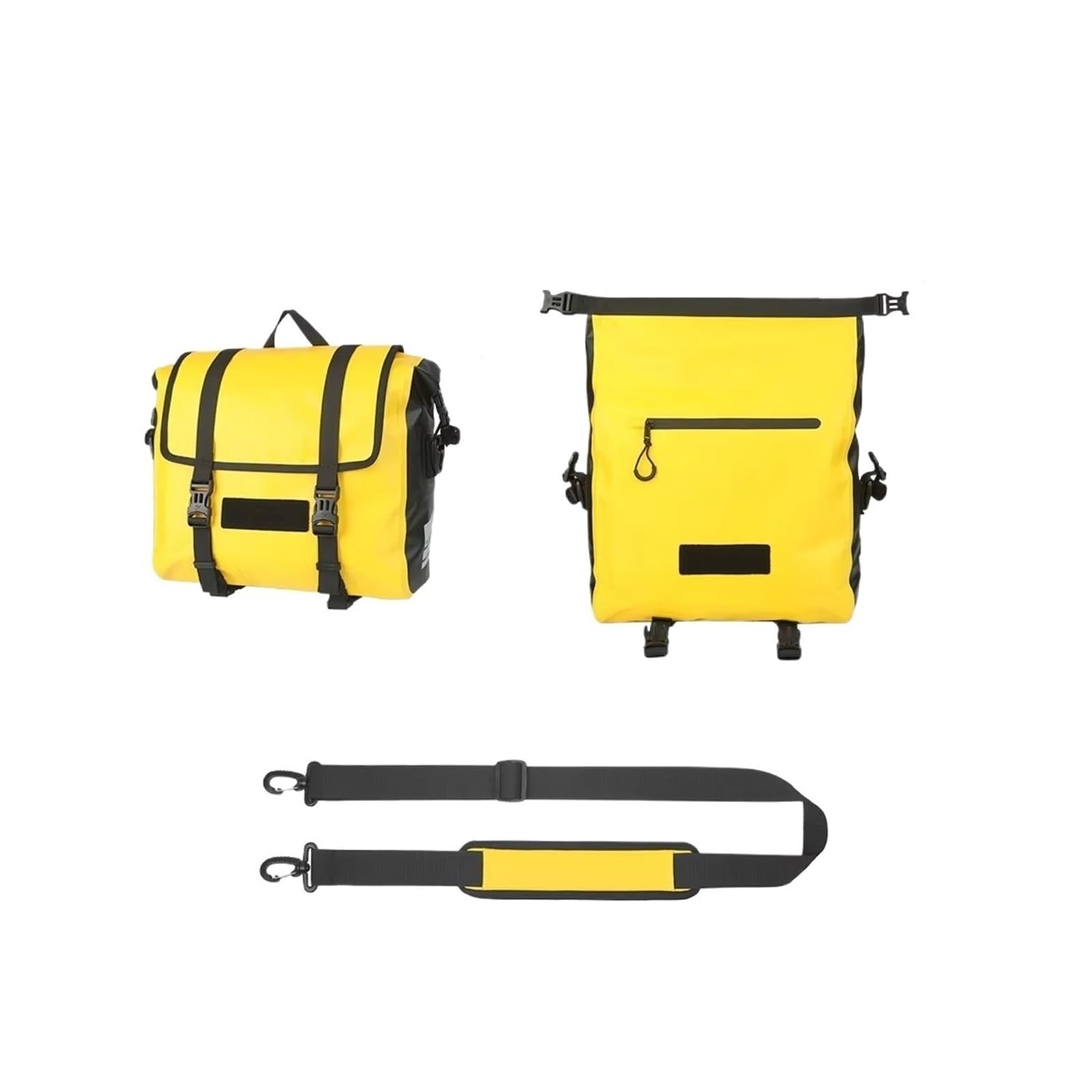 Borsa Posteriore Moto Borsa Sella Per Moto Laterale Per 15 Litri Impermeabile Sgancio Rapido Confezione Singola(Yellow-15L)