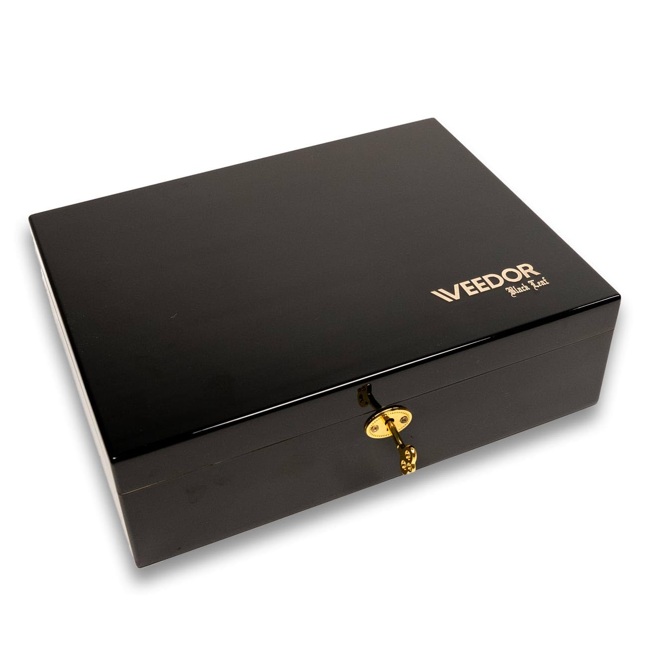 Weedor - Caja de madera dura con barra de luz, con cerradura y elegante
