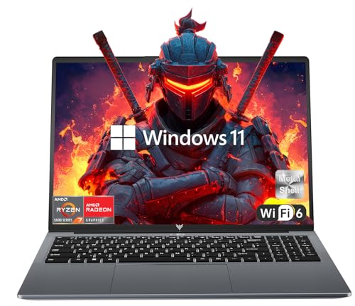 KAIGERR Gaming Laptop, 16.0inch Laptop Computer with AMD Ryzen 7 5825U(8C/16T, Up to 4.5GHz), 16GB...