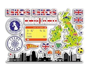 Dv Design Leeds Sehenswürdigkeiten Aufkleberbogen A5