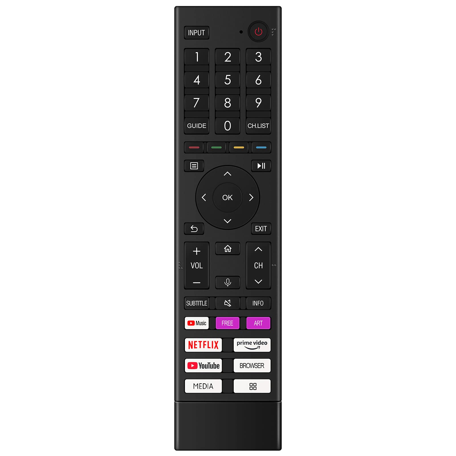 VINABTY Sostituzione Telecomando Adatta per Hisense FULL HD SMART TV 40A4DGCH 40A4EG 40A4FG 40A4GG 40A4HG 40A4EGCH 40A4BGTUK 40A4CGTUK 40A4EGTUK 40A4FGTUK EN2AP30H
