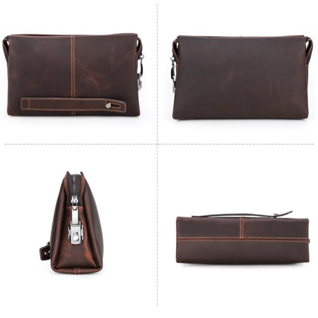 Pochette de rangement décontractée en cuir pour homme et portefeuille